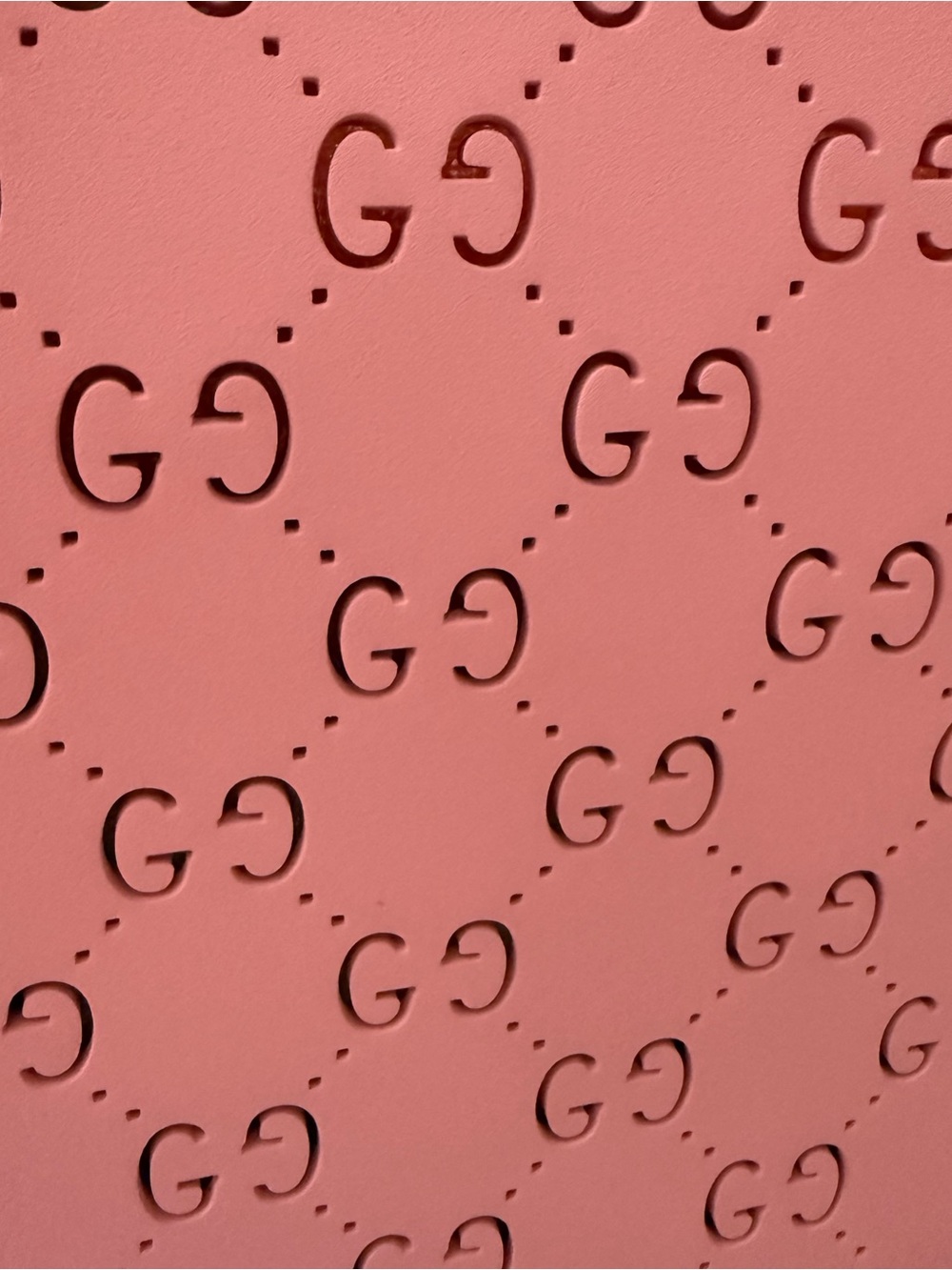 Gucci Pink Perforated GG Rubber Tote - Picture 2 of 9